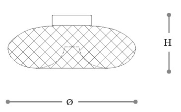 Dimensions of the Cicla Incanto Italamp Ceiling Lamp